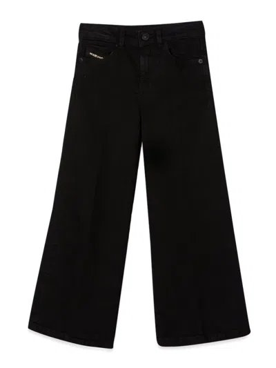 Diesel Kids Mini Chic Stretch Trousers For Girls In Black