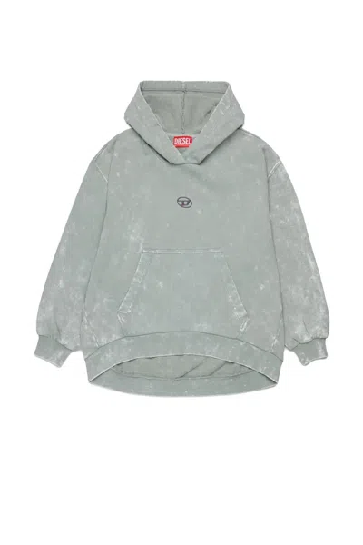 Diesel Kids Mini Cotton Sweatshirt For Kids In Dumbo Grey