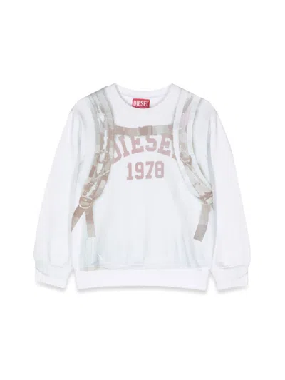 Diesel Kids Mini Crewneck Sweatshirt For Boys In Blue