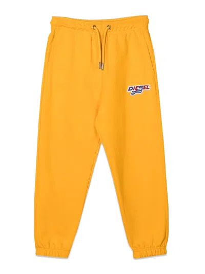 Diesel Kids Mini Logo Jogger Trousers For Boys In Yellow
