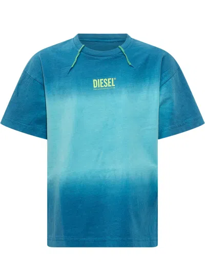 Diesel Kids Mini Logo Print T-shirt In Multicolor