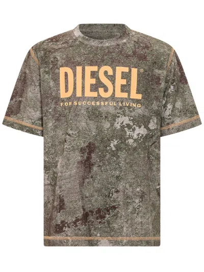 Diesel Kids Mini Logo T-shirt In Verde