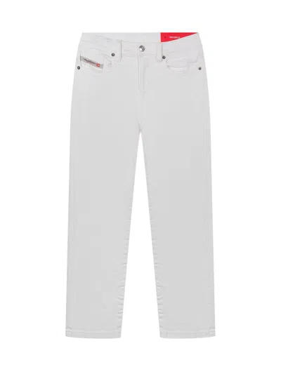 Diesel Kids Mini Multi-pocket Jeans In Bianco