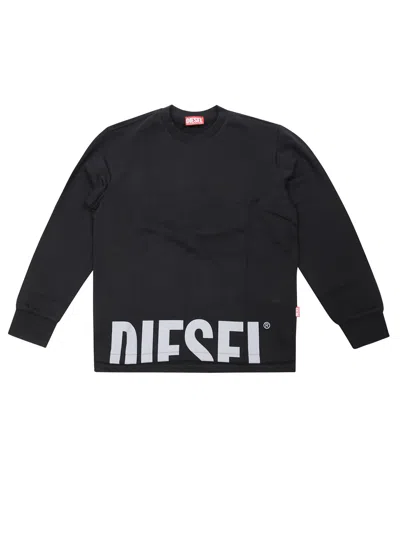 Diesel Kids Mini Over Sweatshirt In Black