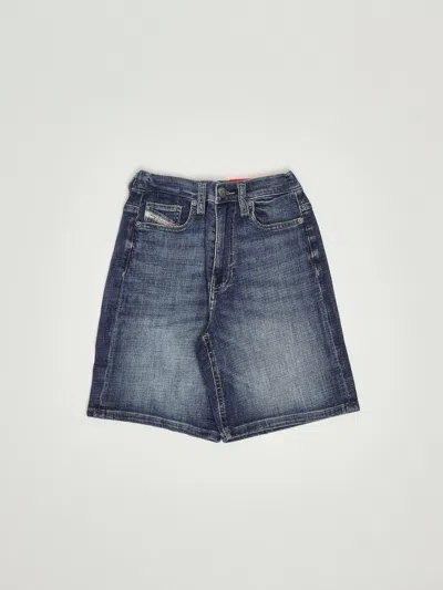 Diesel Kids Mini Print Oxi Shorts For Kids In Blue