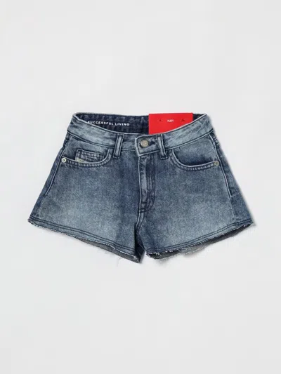 Diesel Kids Mini Style Shorts For Kids In Blue