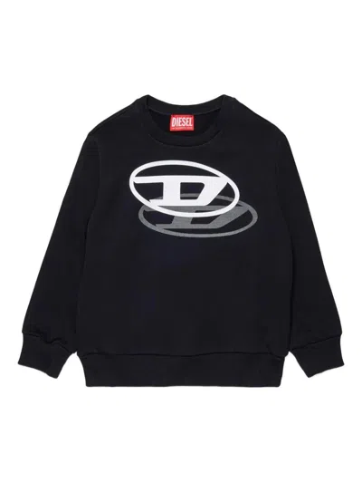 Diesel Kids Mini Sweatshirt T-shirt In Black