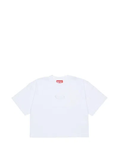 Diesel Kids Mini T-shirt In 100% Cotton In White