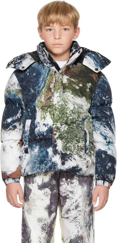 Diesel Kids Multicolor Jwrolfysfdprint Puffer Jacket In K90