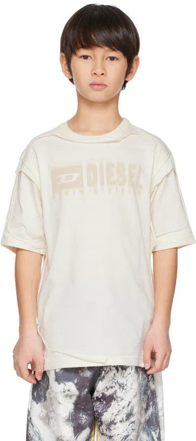 Diesel Kids Off-white Layered T-shirt In K129