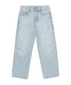 Diesel Kids Oval-d Embroidered Mid-waisted Jeans In Blue