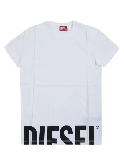 Diesel Kids Pres Graphic T-shirt In Yellow
