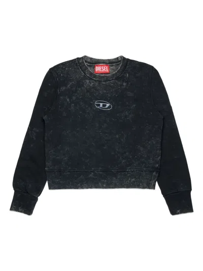 Diesel Kids Slaccy Logo Sweatshirt In Blue