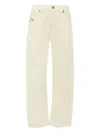 Diesel Kids Straight-leg Jeans With Embellishments In White