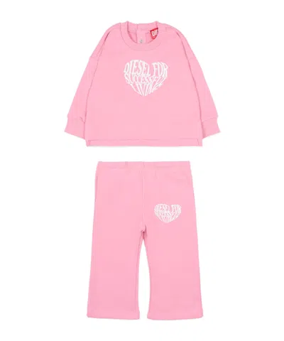 Diesel Kids Svavyb-set Tracksuit In Pink