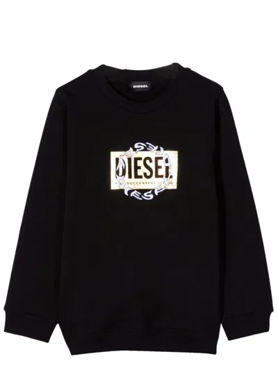 Diesel Kids Sweatshirt With Logo In Black