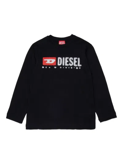 Diesel Kids Tdrops T-shirt In Black