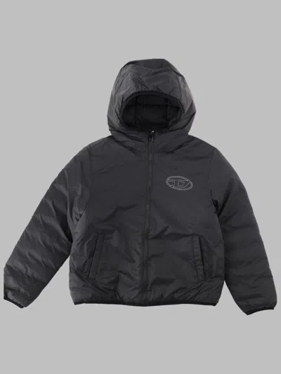 Diesel Kids Unisex Sports Jacket In Black