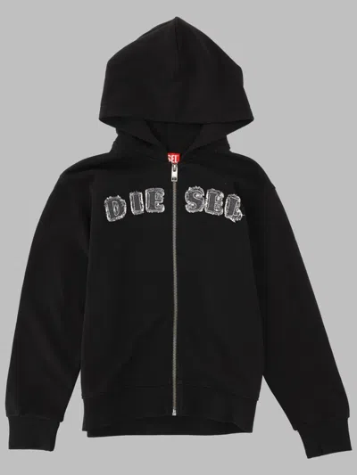 Diesel Kids Unisex Sweatshirt In Black