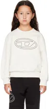 Diesel Kids White Smartbigoval Over Sweatshirt In K129