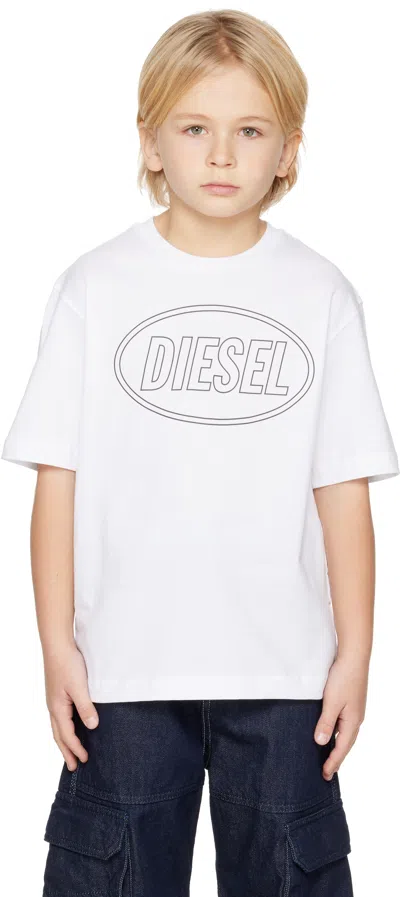 Diesel Kids White Tcircle Over T-shirt
