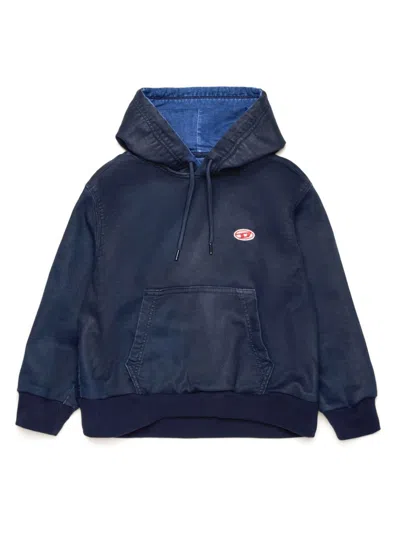 Diesel Kids' Sum-rib-ne-over Jjj Sweatshirt In Blue
