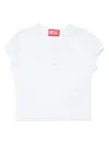 Diesel Kids' Tangie Oval D Logo Cotton T-shirt In White