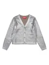 Diesel Kmisotta Cardigan In Gray