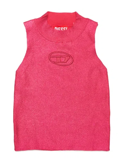Diesel Kids' Kmonervaxtop Top In Pink