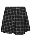 Diesel Knee-length Denim Skirt With Button Closure And Raw Hem In Black