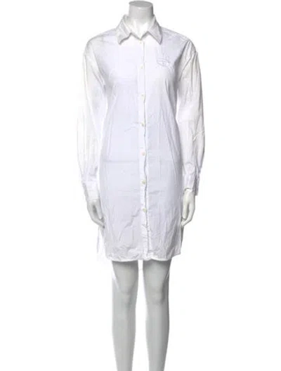 Pre-owned Diesel Knee-length Dress In White