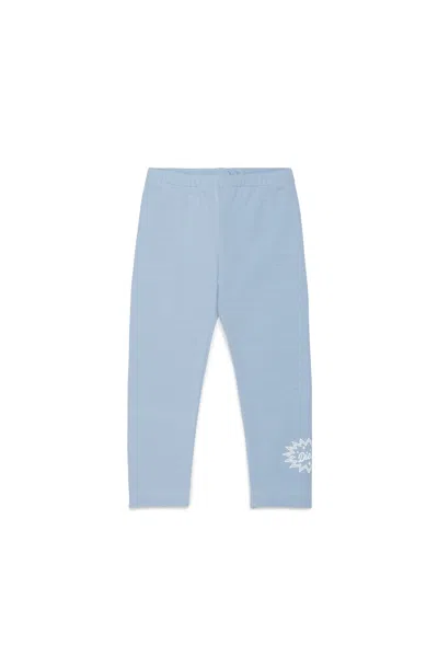 Diesel Kids' Knit Pants With Logo In Blue