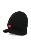 Diesel Knitted Cap In Black
