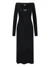 Diesel Knitted Maxi Dress In Black