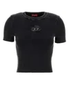 Diesel Slate Cotton M-anchor T-shirt In Black