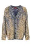 Diesel Men Printed Cotton Blend Cardigan In Printed