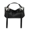 Diesel Leather Knot D Structured Handbag Top Handle In Black
