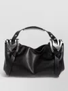 Diesel Leather Knot D Structured Handbag Top Handle In Black