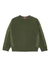 Diesel Kids Kobertoround Sweater In Green