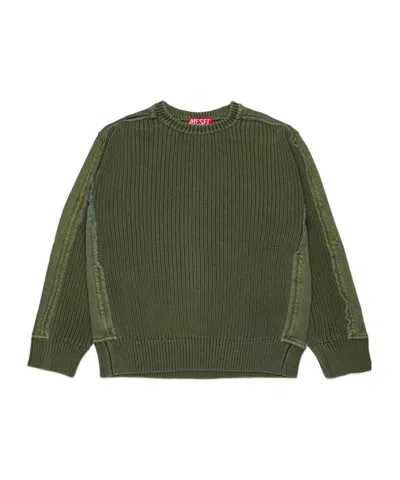 Diesel Kids Kobertoround Sweater In Green