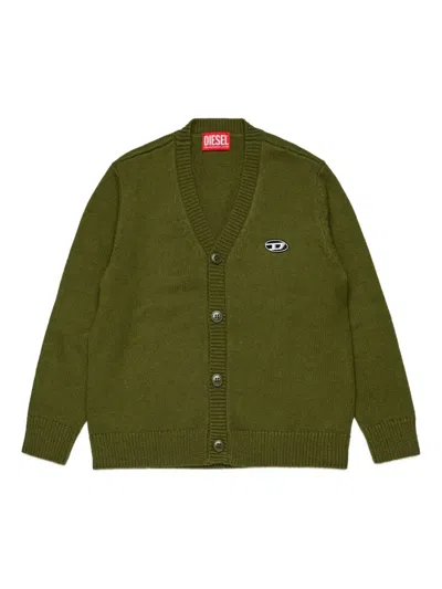 Diesel Kids' Kram Cardigan In Green