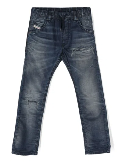 Diesel Kids' Krooley Straight-leg Jeans In Blue