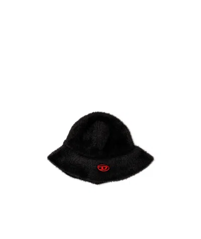 Diesel K-solange Logo- Embroidered Bucket Hat In Black