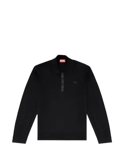 Diesel K-vilnius Logo-embroidered Sweater In Black