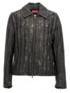 Diesel Albert Distressed Leather Moto Jacket