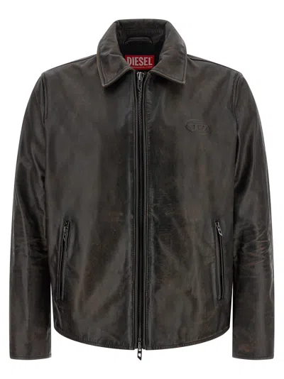 Diesel L-amar-wrd Jacket In Brown