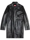 Diesel L-cordier Panelled Leather Jacket In Black