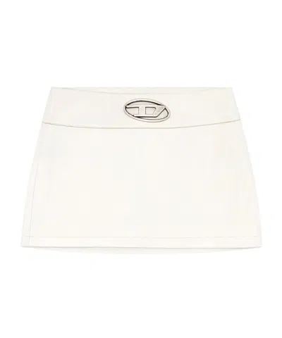 Diesel L-dixy Mini Skirt In White