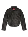 Diesel Collared Fitted Jacket Front Pockets In Black