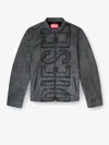 Diesel L-evert-a Leather Biker Jacket In Gray
